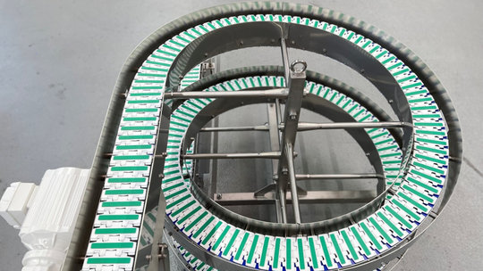 Spiralförderer SPIRAL-flex Förderbeite 115 in Edelstahl 